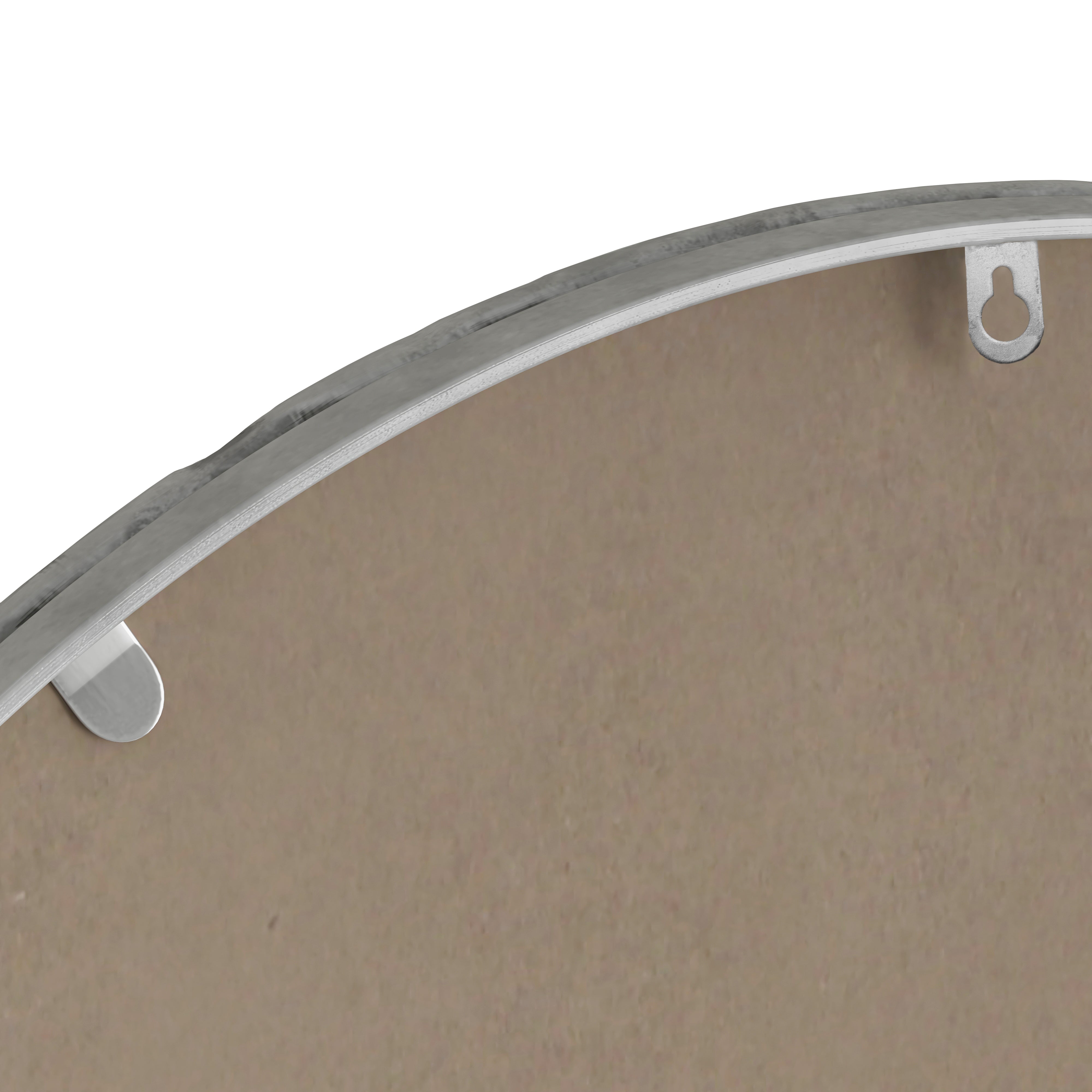 koorbiir w6 Iron Art Oval Retro Wall Mirror, Antique Silver Finish, Decorative Wall Hanging for Bathroom, Bedroom, Living Room