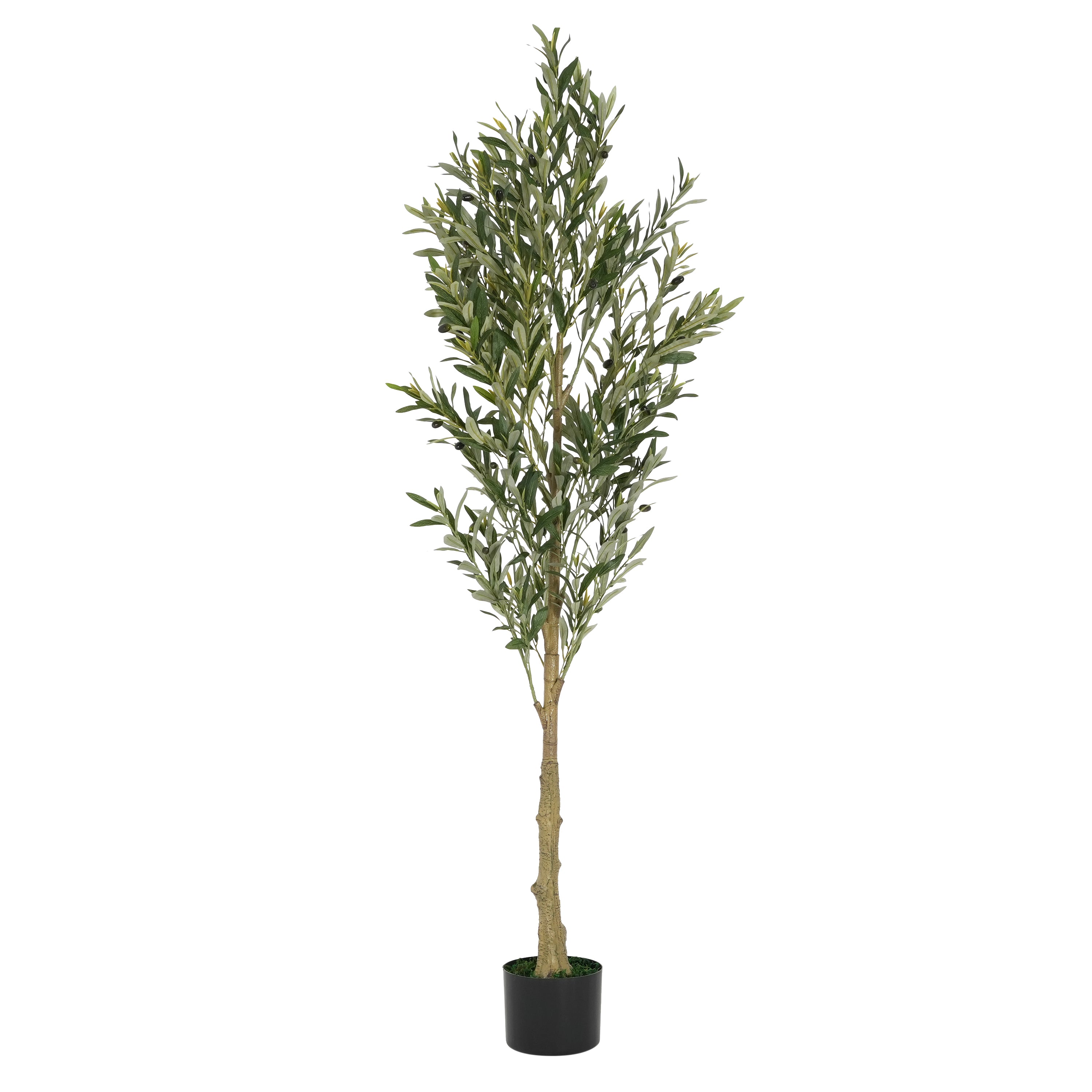 koorbiir ar4 6' Artificial Olive Tree with Pot, Realistic Faux Olive Tree for Indoor & Outdoor Decoration, Artificial Flowers & Greenery