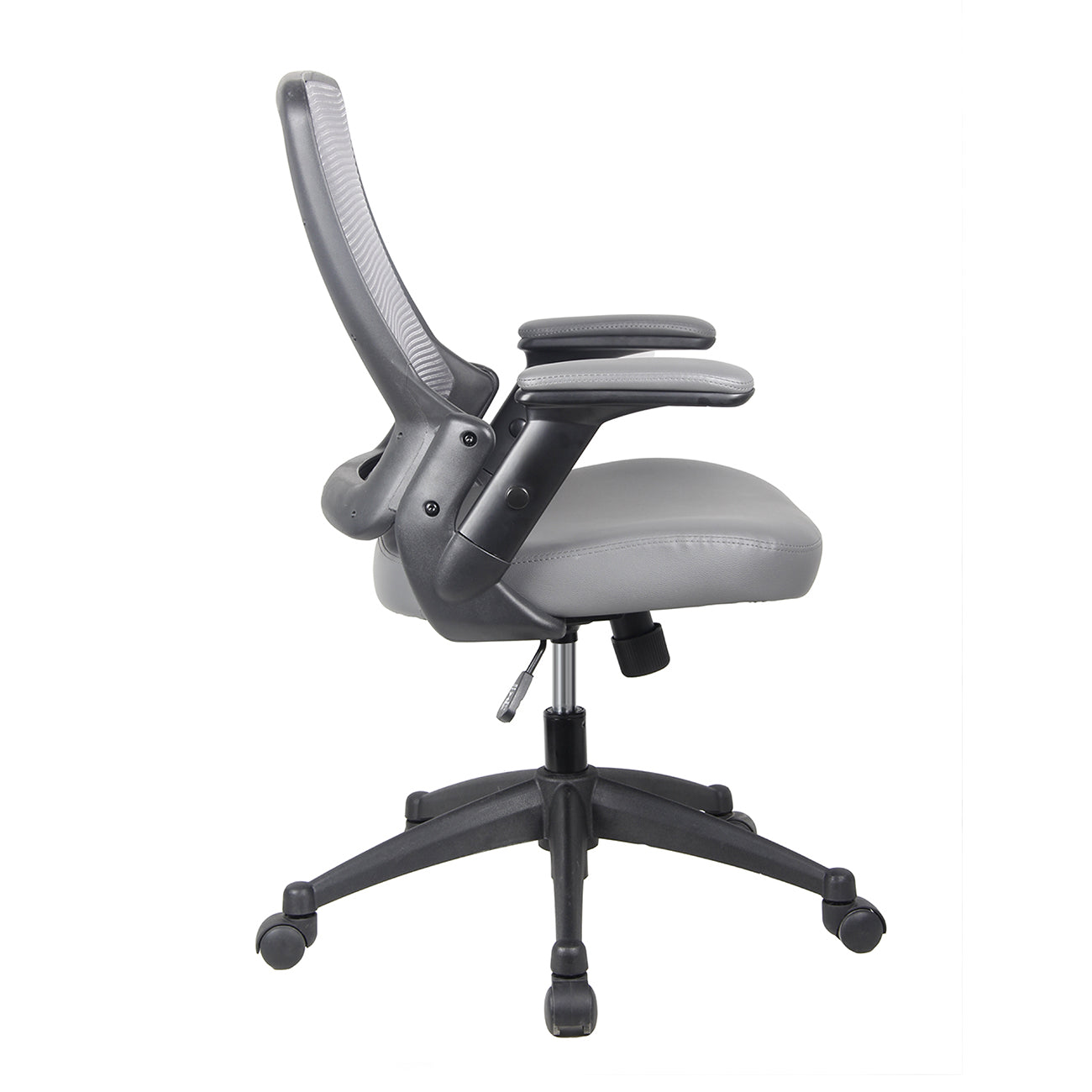 koorbiir m2 Mobili Mid-Back Mesh Chair with Height Adjustable Arms ¨C Grey Task Office Chair