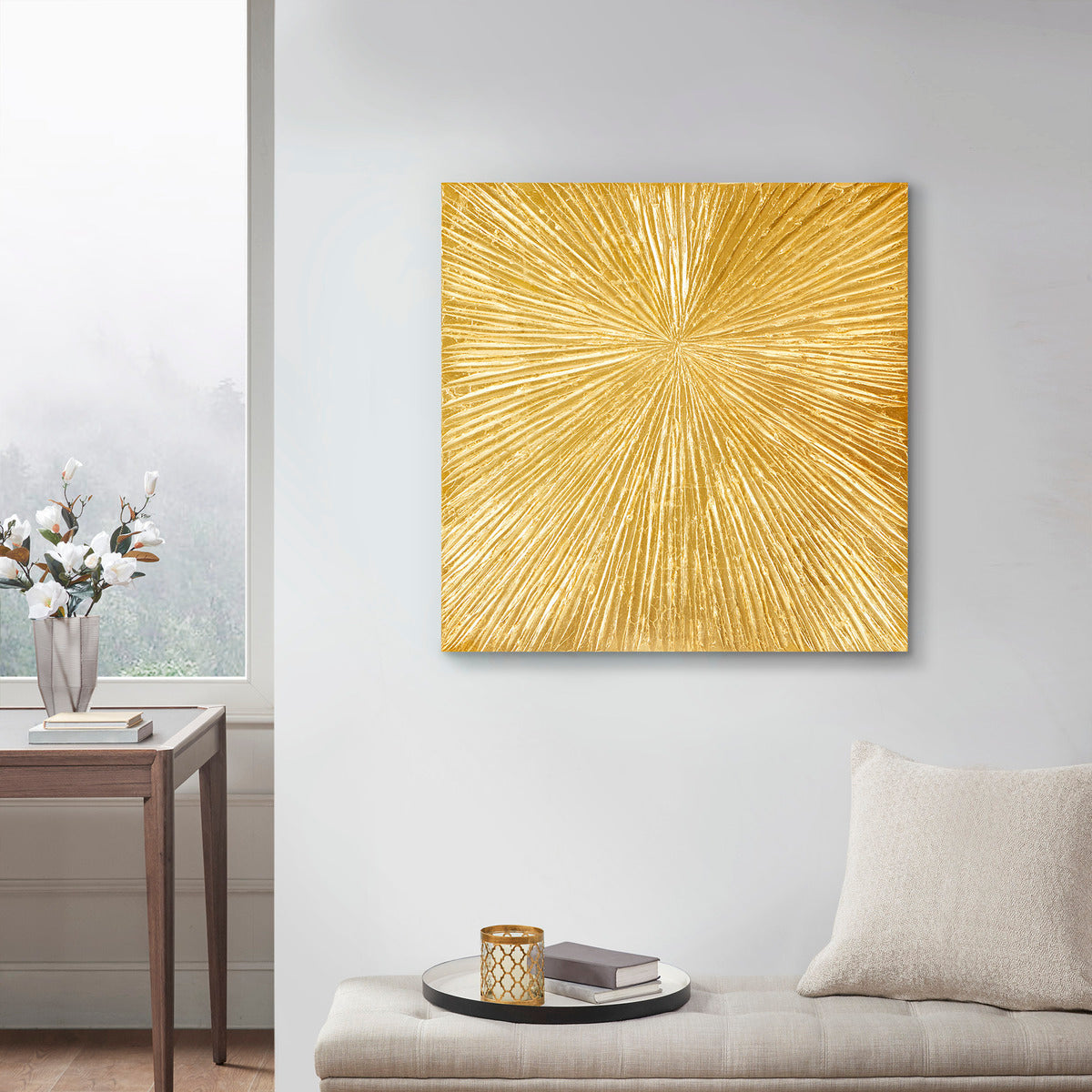 koorbiir w3 Hand Painted Dimensional Resin Wall Art for Living Room and Bedroom Decor