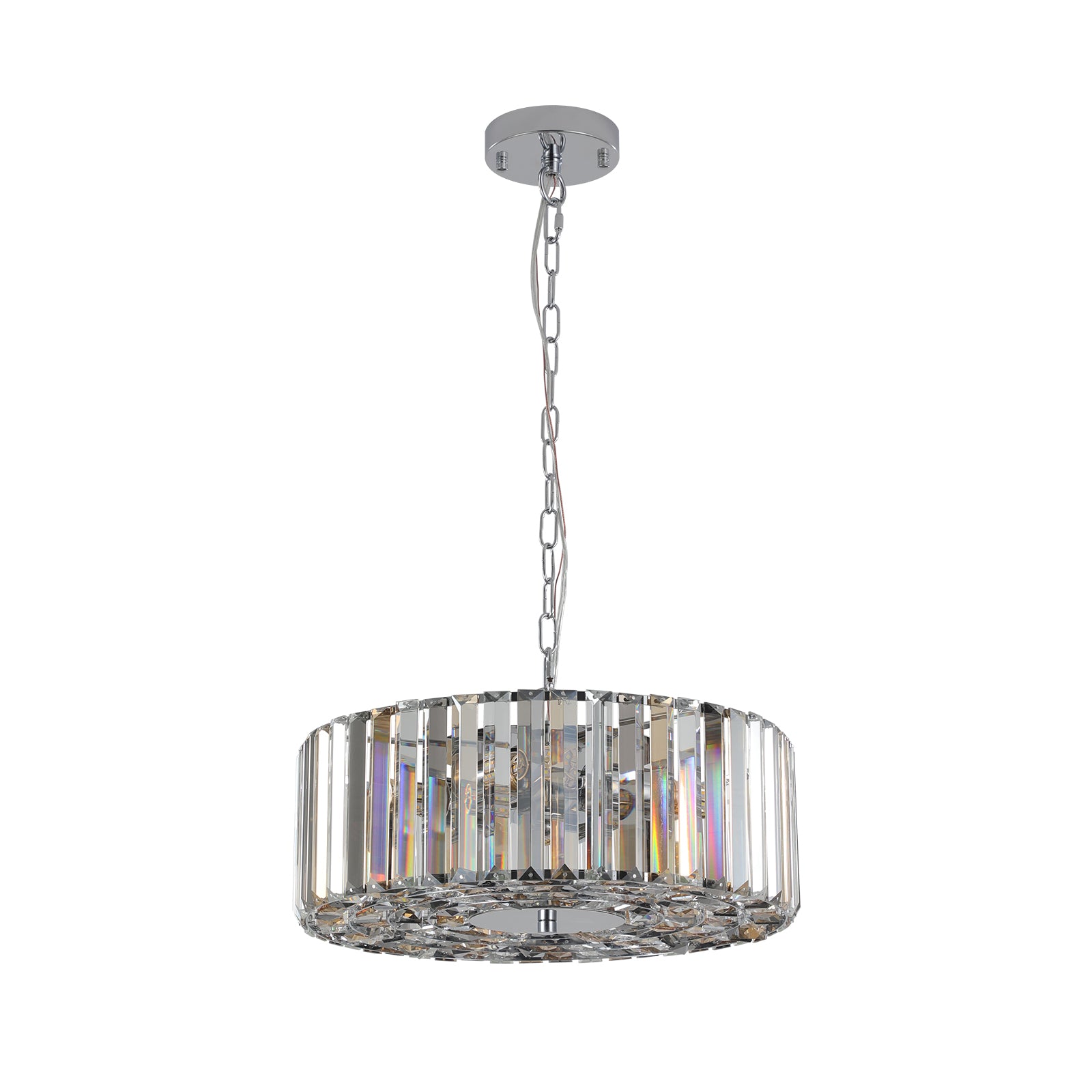 koorbiir L4 Modern Oval Crystal Chandelier Lighting ¨C Luxury Ceiling Light Fixture for Home Decor (Bulbs Not Included)