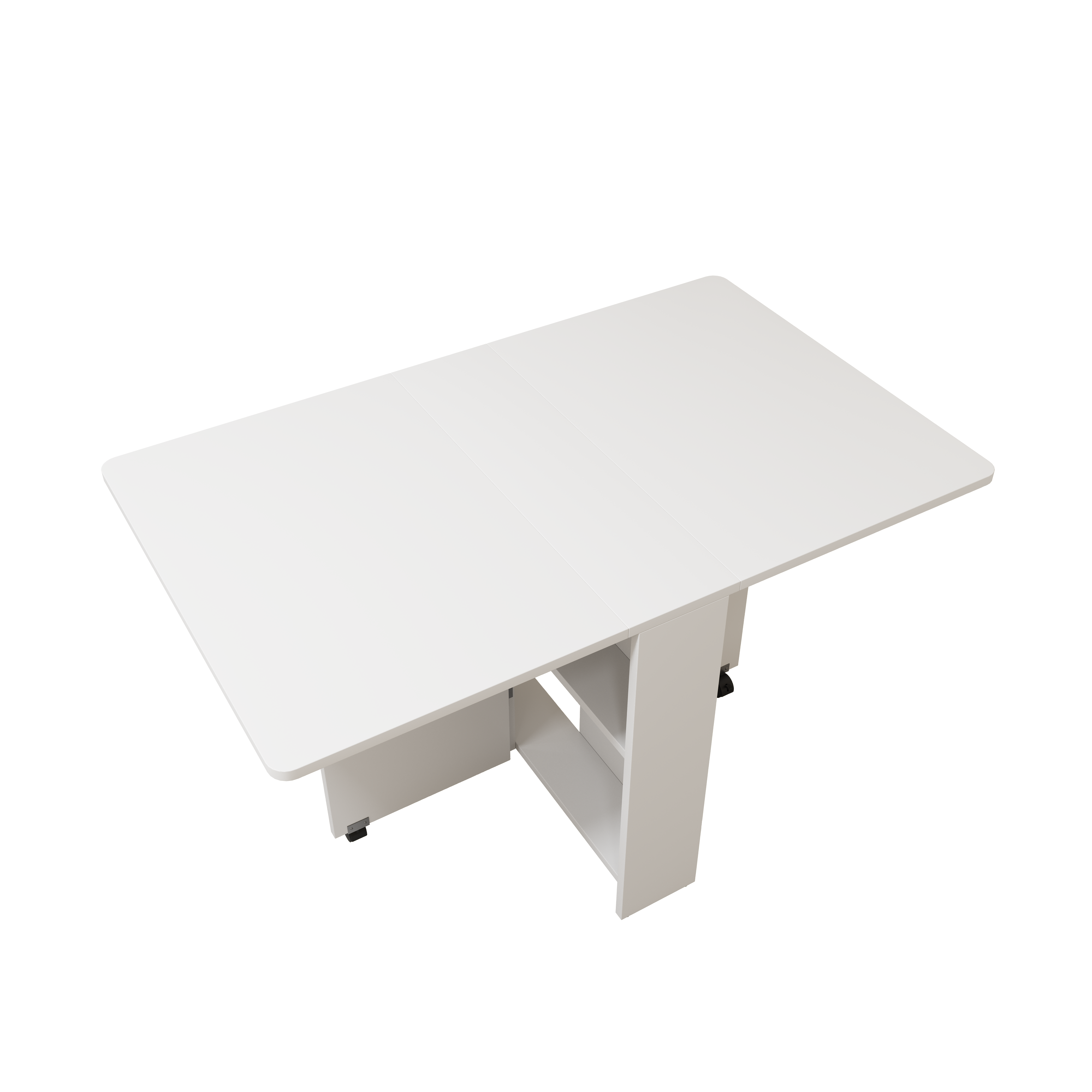 koorbiir f3 51.18 White Foldable Table ¨C Lightweight Long Table for Small Family Dining or Display Use