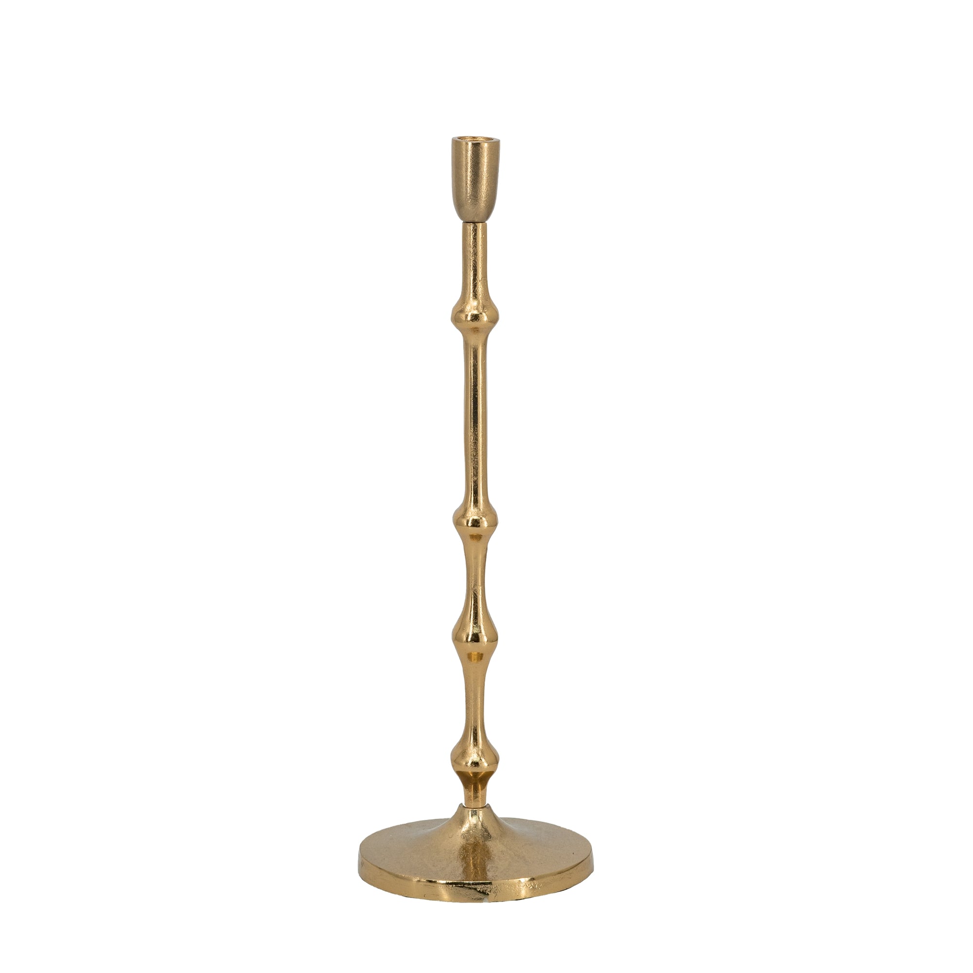 koorbiir ca2 4.5x15.5 Slender Aluminum Taper Candle Holder with Bead Accents ¨C Bronze Decorative Candle Stand for Home D¨¦cor
