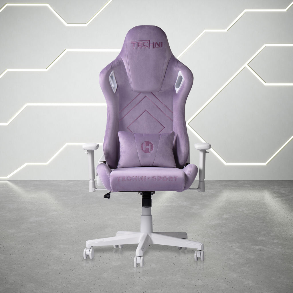 Sport Velvet Memory Foam Gaming Chair – Purple