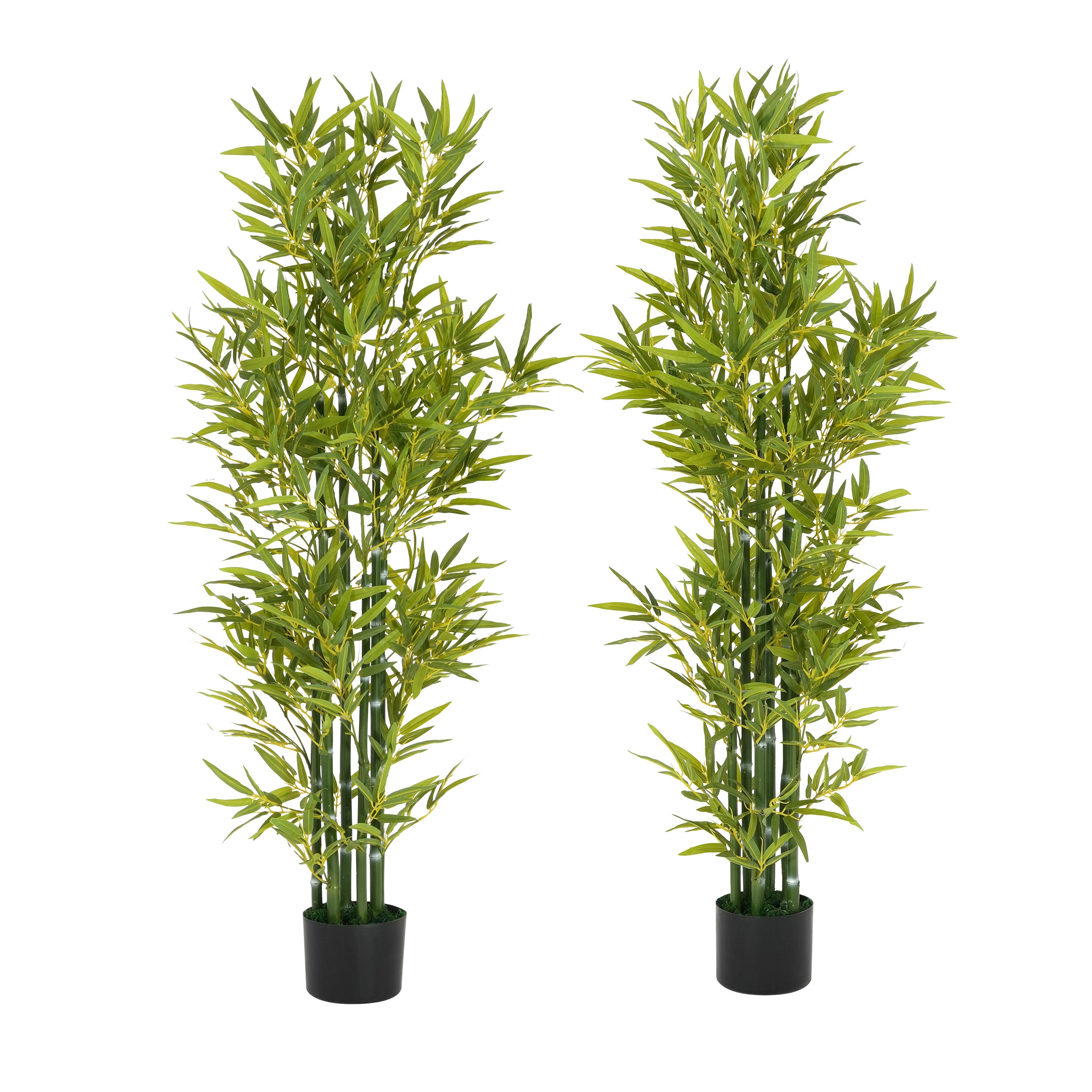 koorbiir ar6 5' Artificial Bamboo with Pot, Set of 2, Lifelike Faux Bamboo Plants for Home & Office D¨¦cor, Artificial Flowers & Greenery