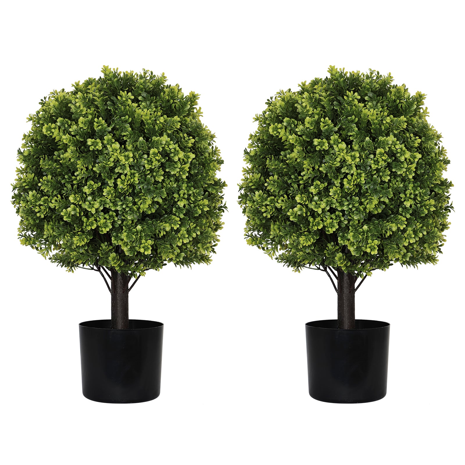 koorbiir ar3 55cm Artificial Flowers & Greenery Topiary Boxwood Ball Trees, UV Resistant Faux Shrubs for Outdoor Front Porch, Patio, Balcony & Home D¨¦cor, 2pcs/set