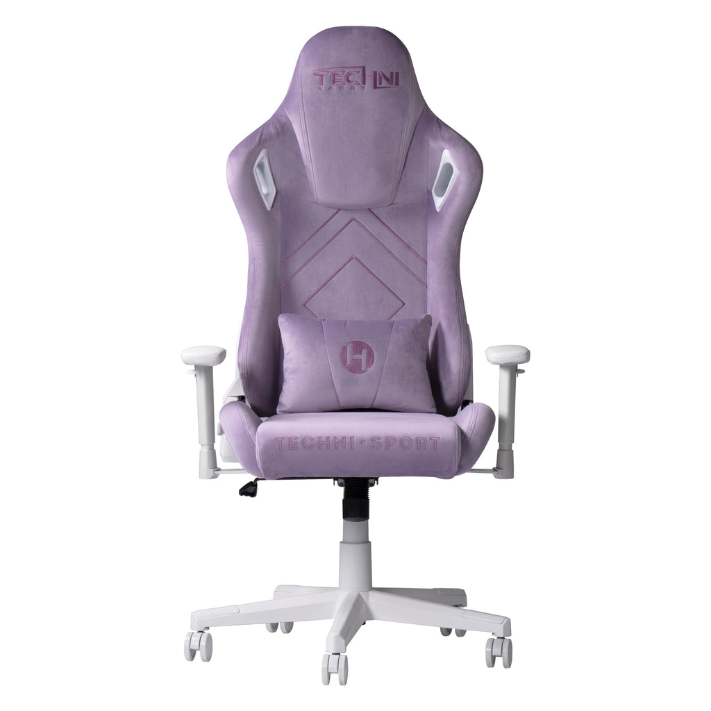 Sport Velvet Memory Foam Gaming Chair – Purple