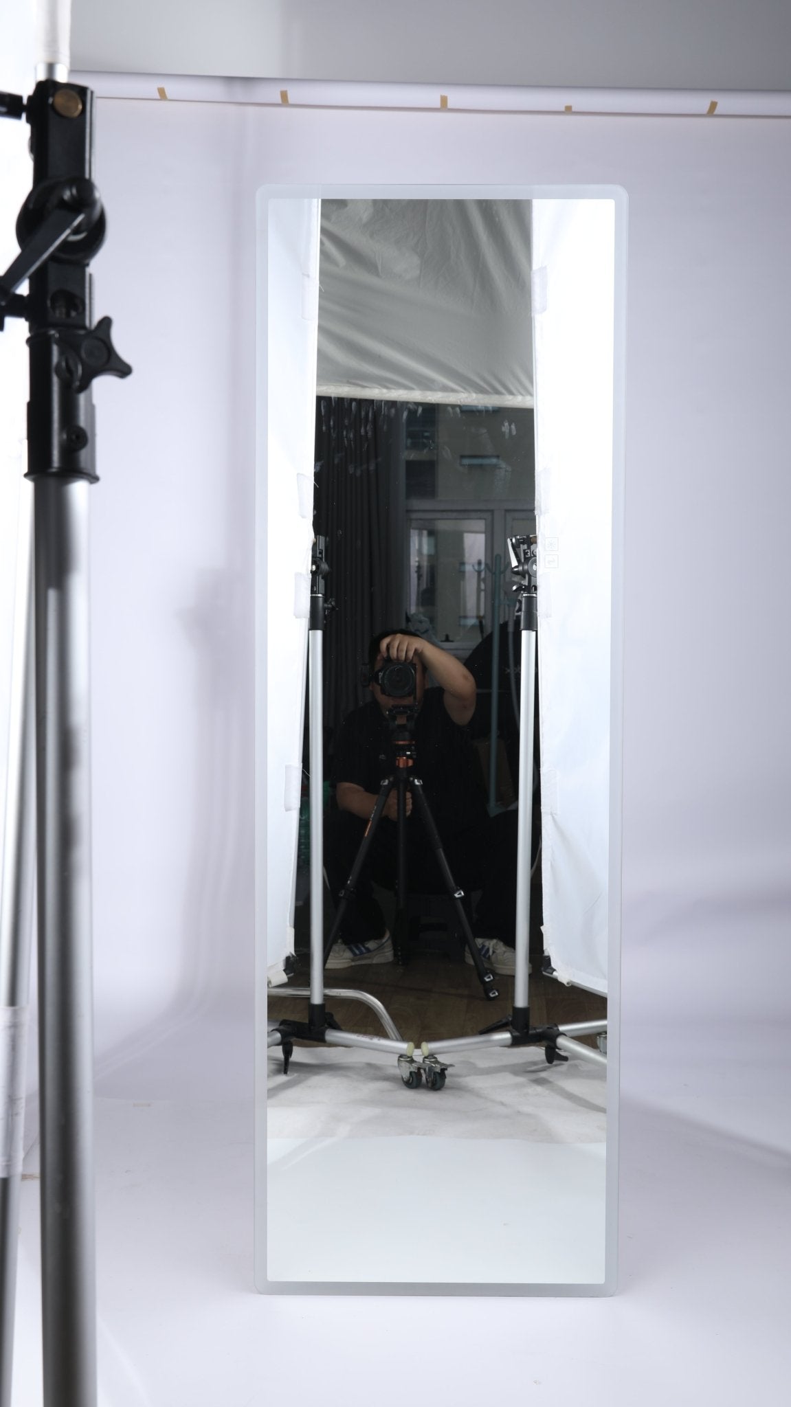 koorbiir mi6 65x24 Full Length LED Floor Mirror, Wall - Mounted Body Mirror with Dimming & 3 Color Modes for Bedroom, Full - Size Mirror with Integrated Lights - Koorbiir