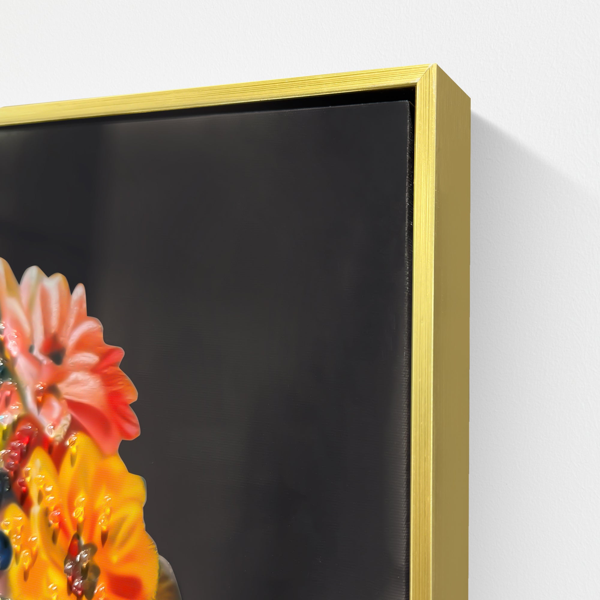 koorbiir W1 Abstract Cheetah Wall Art ¨C Modern Leopard Print Canvas Painting with Sunglasses, Hat & Flowers for Living Room, Bedroom & Office Decor