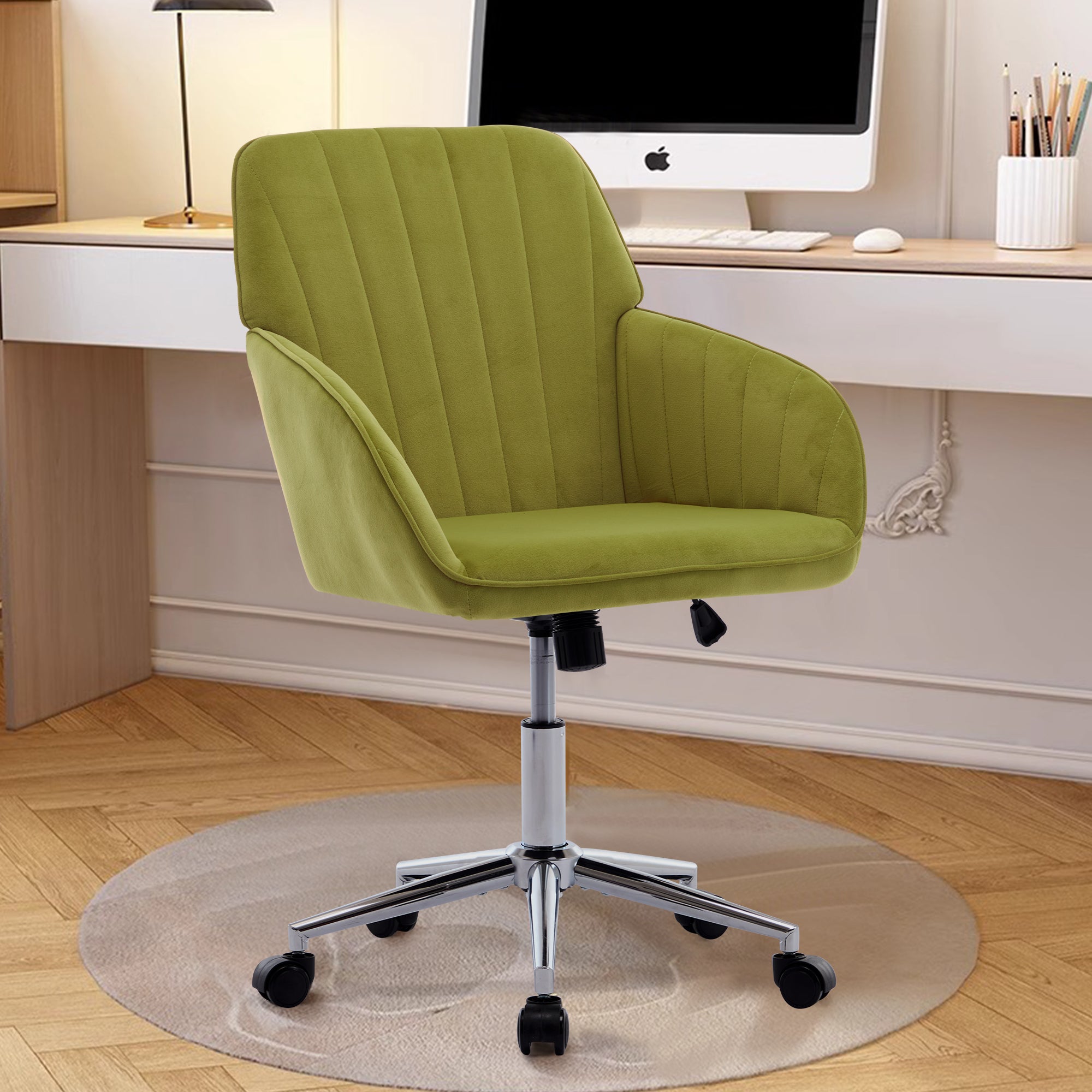 Koorbiir Adjustable Office Chair, Home Bedroom, Ergonomic Swivel Chair, Backrest Seat, Comfortable for Long Sitting