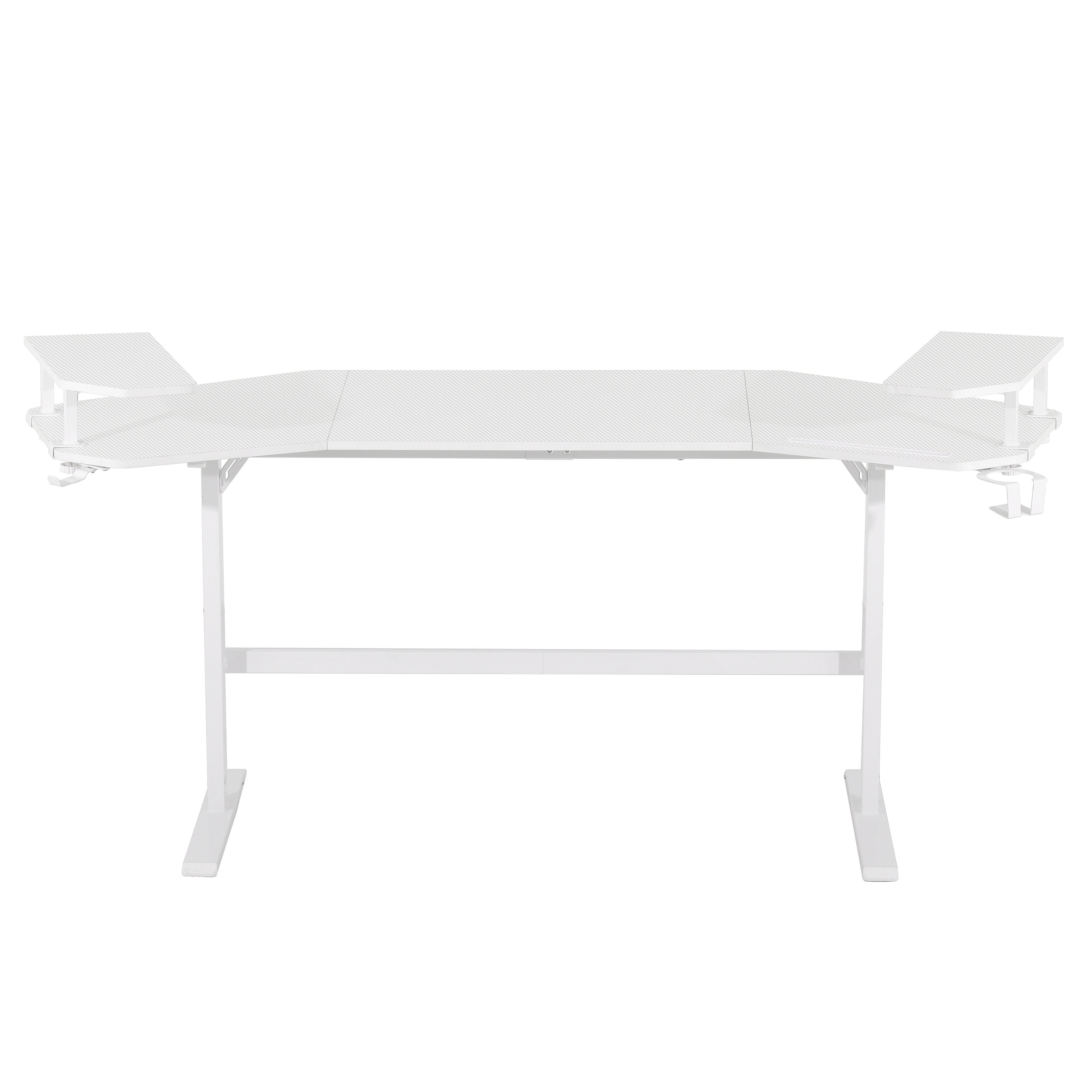 koorbiir G2 Sport TS911D White Gaming Desk with Shelves & Accessory Holder ¨C Ergonomic Gaming Desk
