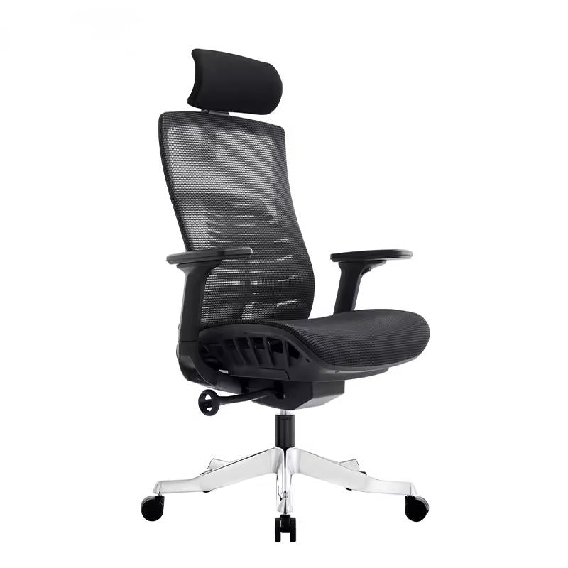 Koorbiir S104 Executive Ergonomic Chair Modern Leather Reception Black Office Metal Massage Boss Office Chair