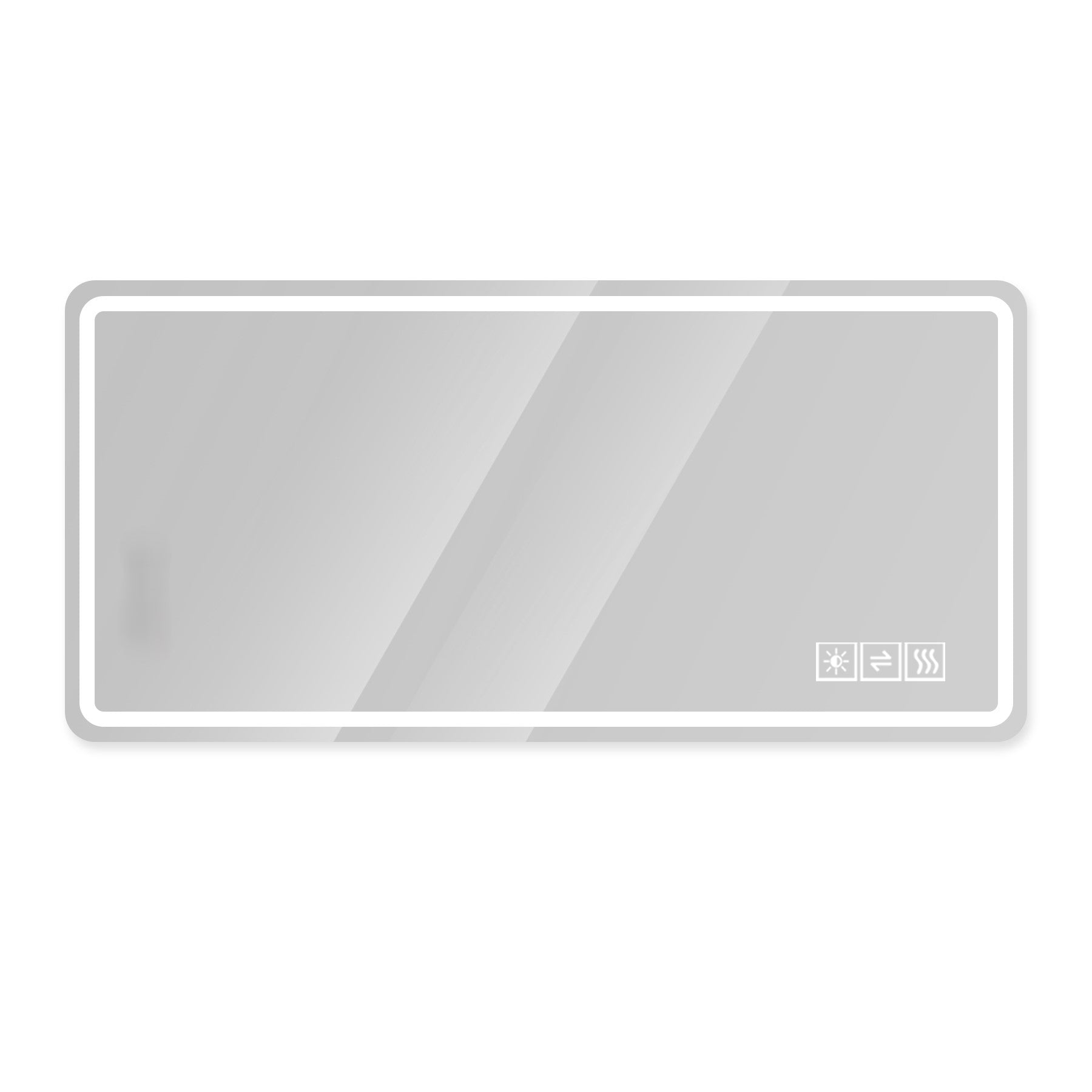 koorbiir mi2 28x60 LED Bathroom Vanity Mirror, Anti-Fog, Dimmable, Shatter-Proof Tempered Glass Wall Mirror for Bathroom Decor, Makeup, and Shaving