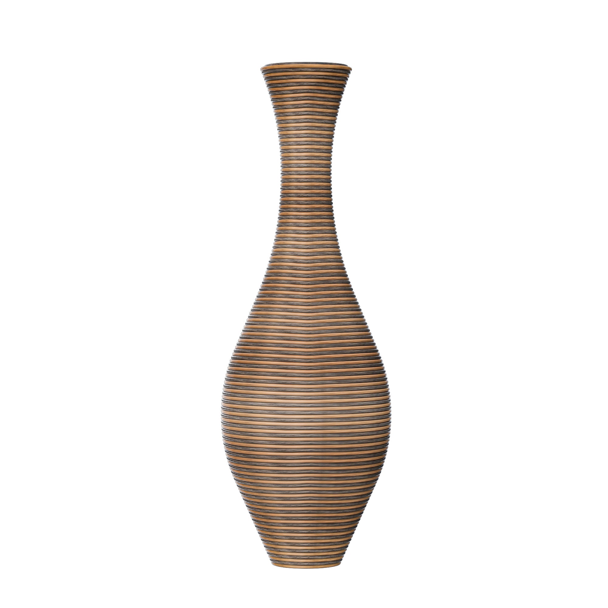 koorbiir va3 39-Inch Tall Artificial Rattan Floor Vase in Beige ¨C Modern Decorative Vase for Living Room, Entryway, or Hallway ¨C Large Accent Vase for Dried or Silk Flowers