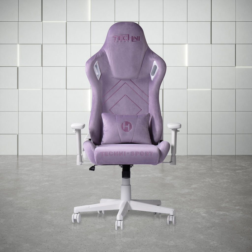 Sport Velvet Memory Foam Gaming Chair – Purple