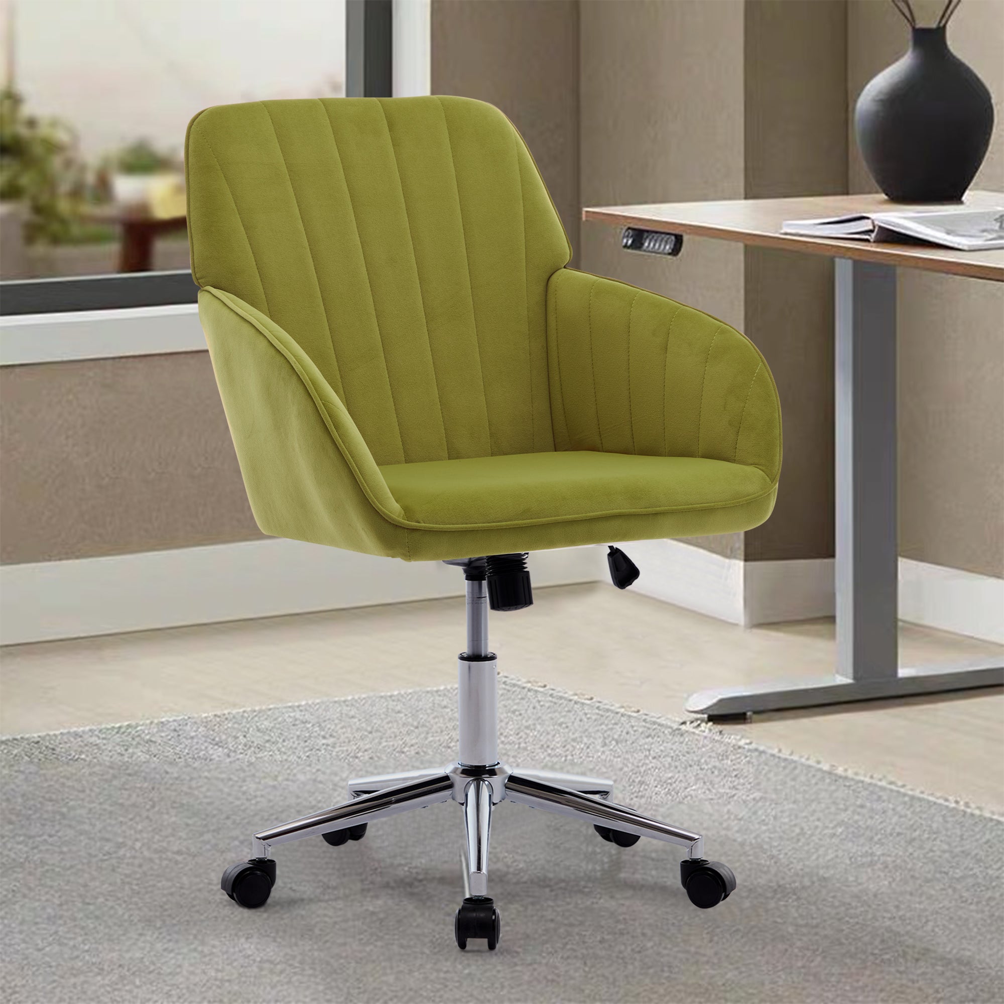 Koorbiir Adjustable Office Chair, Home Bedroom, Ergonomic Swivel Chair, Backrest Seat, Comfortable for Long Sitting