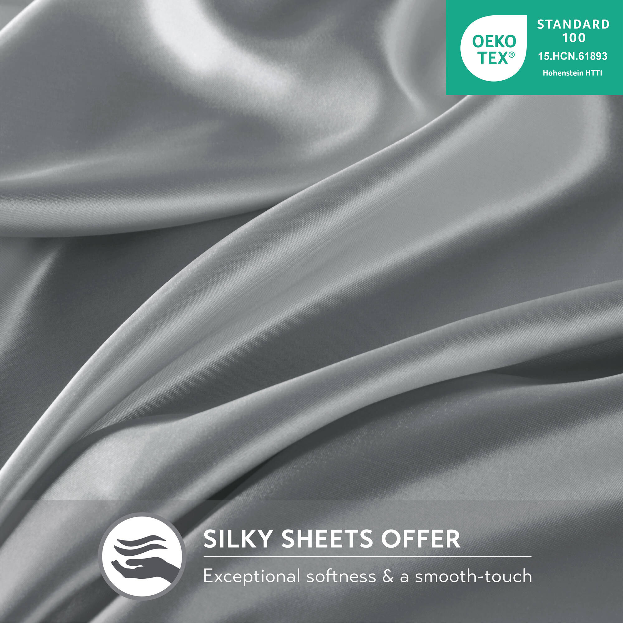 Satin Luxury Split King Sheet Set ¨C Smooth & Silky Bed Sheets & Pillowcases