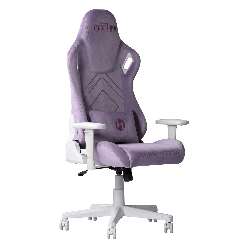 Sport Velvet Memory Foam Gaming Chair – Purple