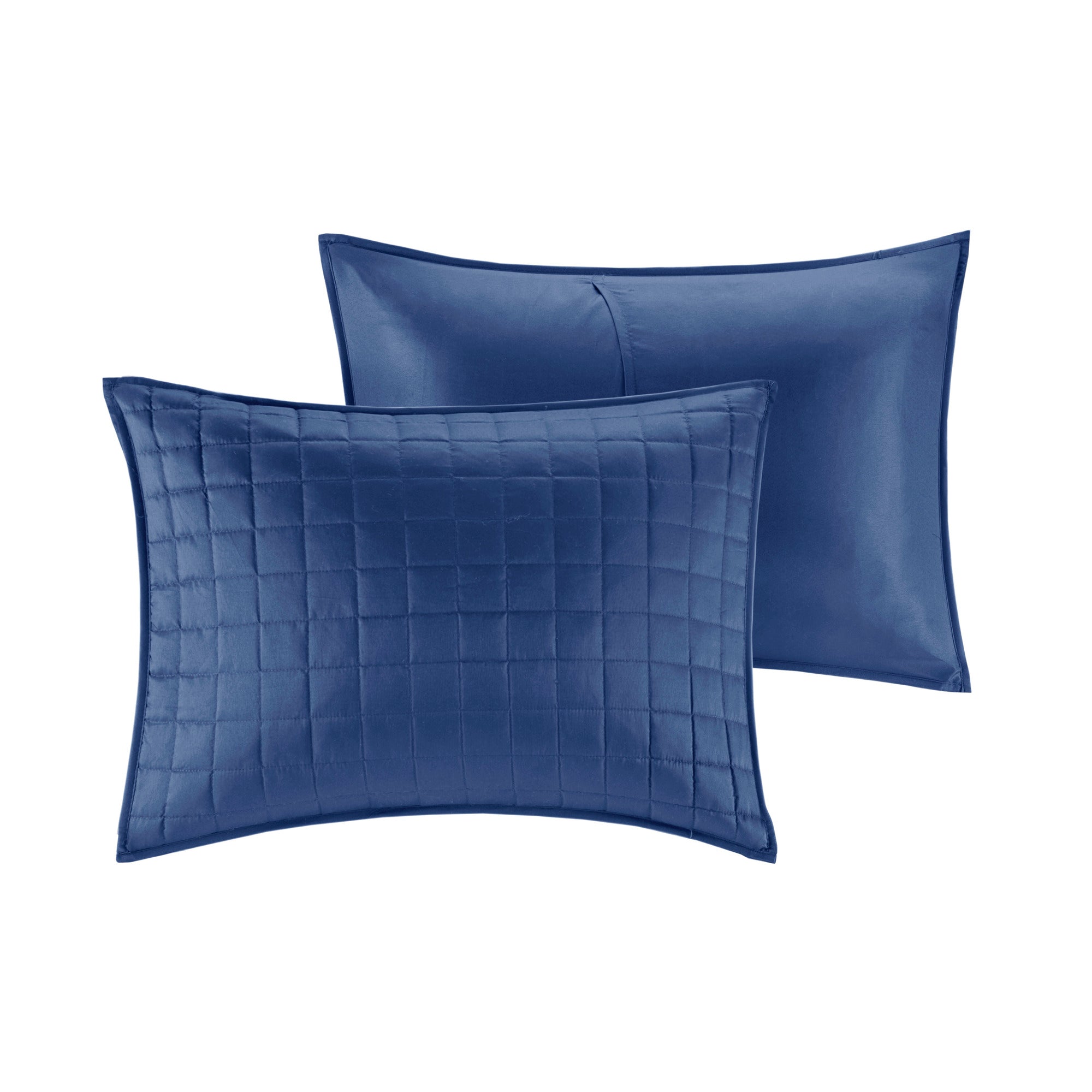 8-Piece Blue Seersucker Comforter & Quilt Set ¨C King/Cal King Bedding Collections with Decorative Pillows & Shams