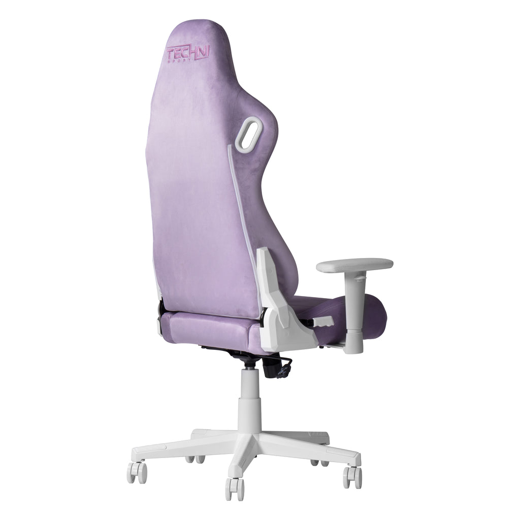 Sport Velvet Memory Foam Gaming Chair – Purple