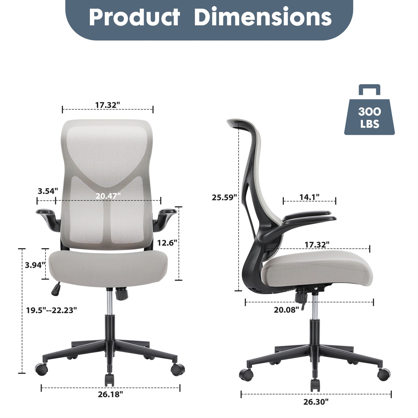 Ergonomic Executive High-Back Office Chair Breathable Mesh Computer Chair